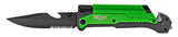 5" Utility Rescue Folding Pocket Knife with Flashlight and Bottle Opener