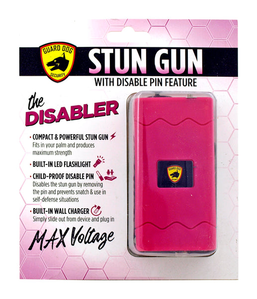 Disabler Stun Gun and Flashlight with Disabling Wrist Strap Pin
