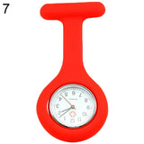 High Quality Silicone Nurse Watch Medical Pocket Watch Solid Color Hanging Watch Brooch Clip-on Quartz Brooch For Men Women