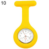 High Quality Silicone Nurse Watch Medical Pocket Watch Solid Color Hanging Watch Brooch Clip-on Quartz Brooch For Men Women