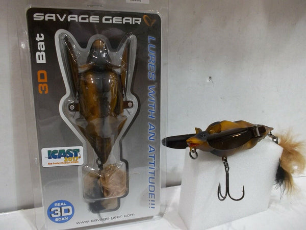 Savage Gear 5" 3D Brown Bat 2oz Floating Crawling Topwater Fishing Lure New