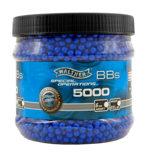 Walther Special Operations 6mm .12 gram Airsoft Ammo BB's - Blue