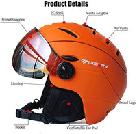 Moon Snowboard Helmet with Detachable Goggle Shield (Medium)